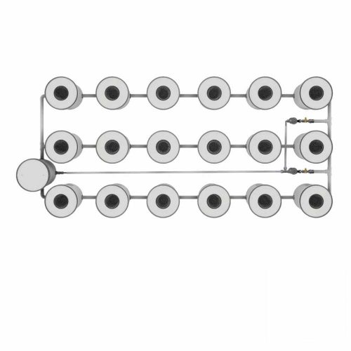 Growrilla RDWC _ 18-Topfe 19L von oben